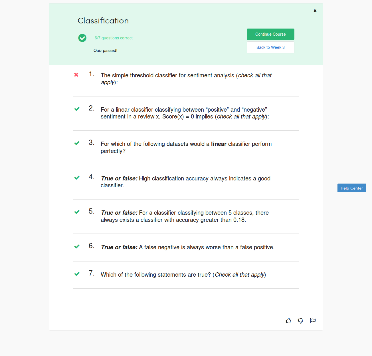 Machine Learning Specialization Course 1 - Quiz 3 Try 1 Feedback