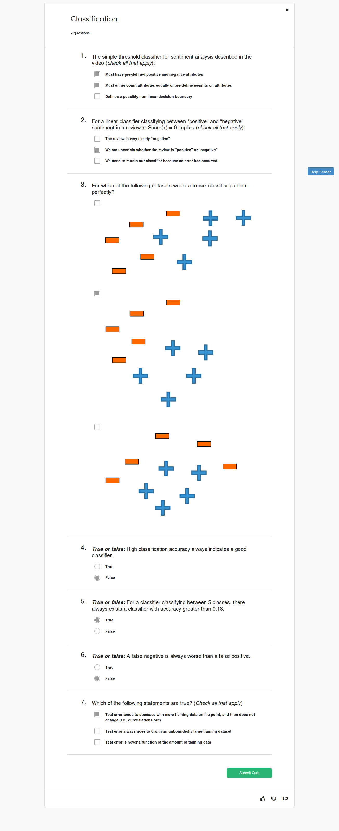 Machine Learning Specialization Course 1 - Quiz 3 Try 2