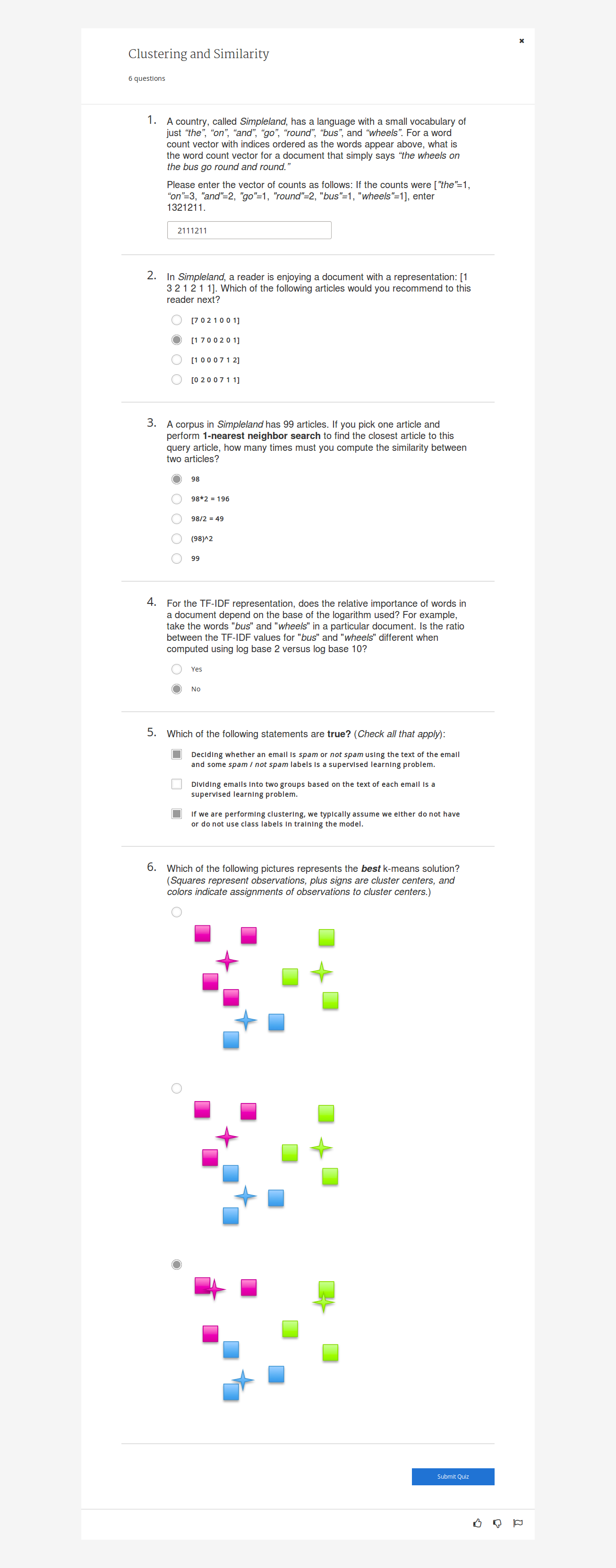 Machine Learning Specialization Course 1 - Quiz 4 Try 1