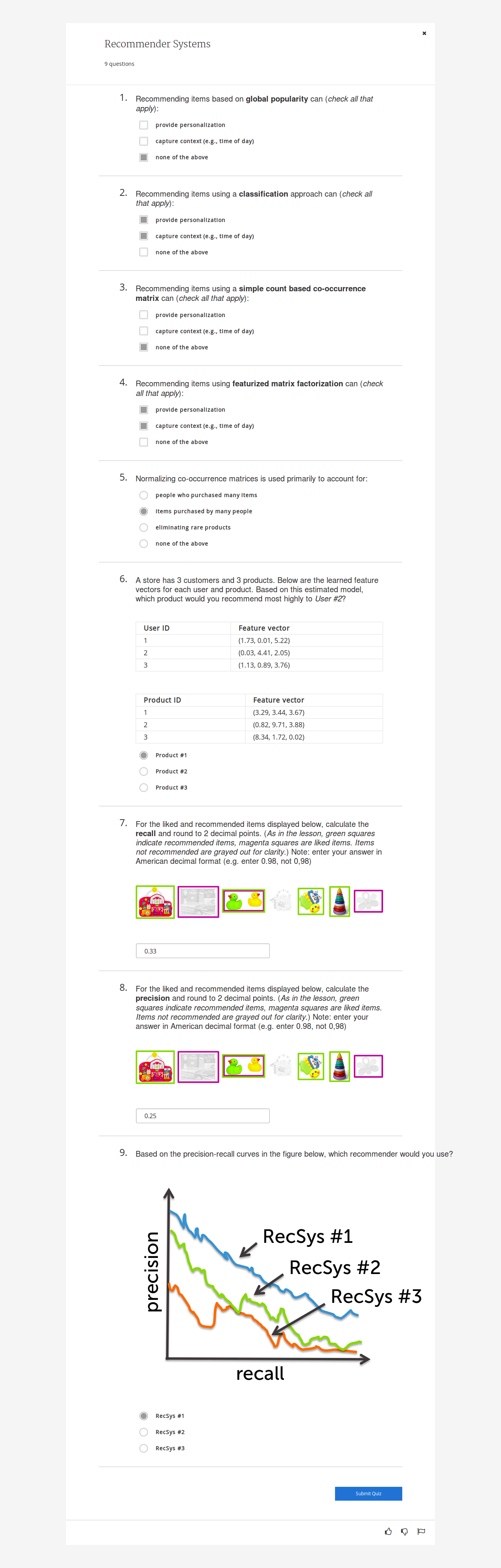 Machine Learning Specialization Course 1 - Quiz 5 Try 1