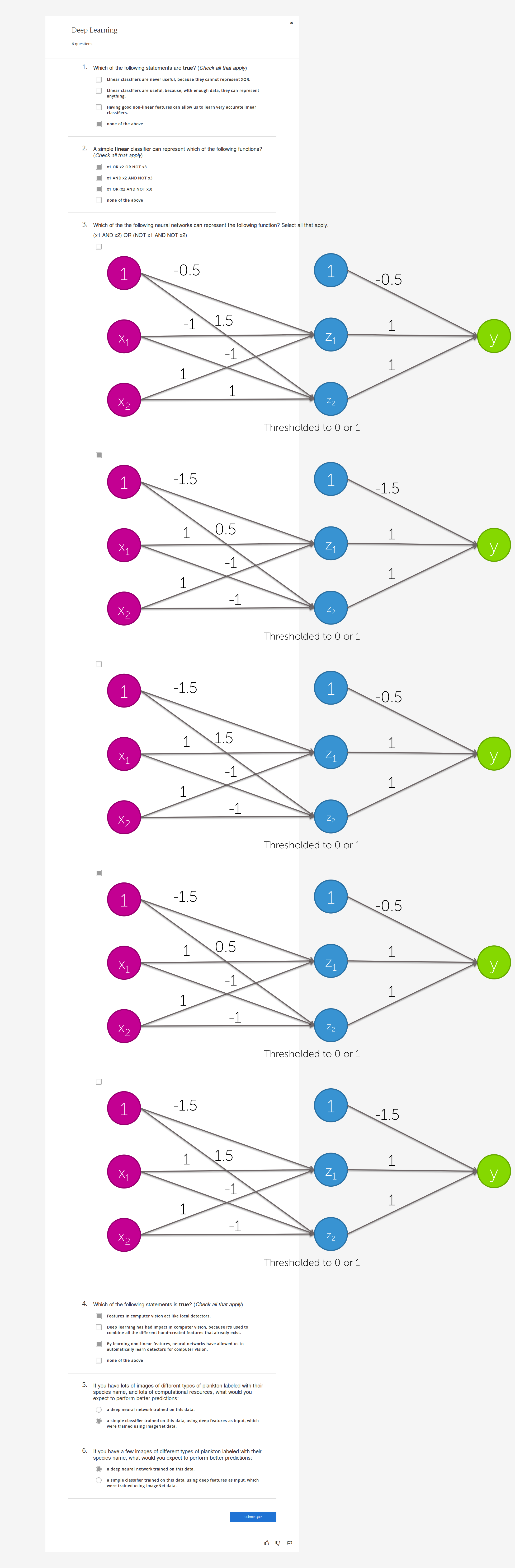 Machine Learning Specialization Course 1 - Quiz 6 Try 1