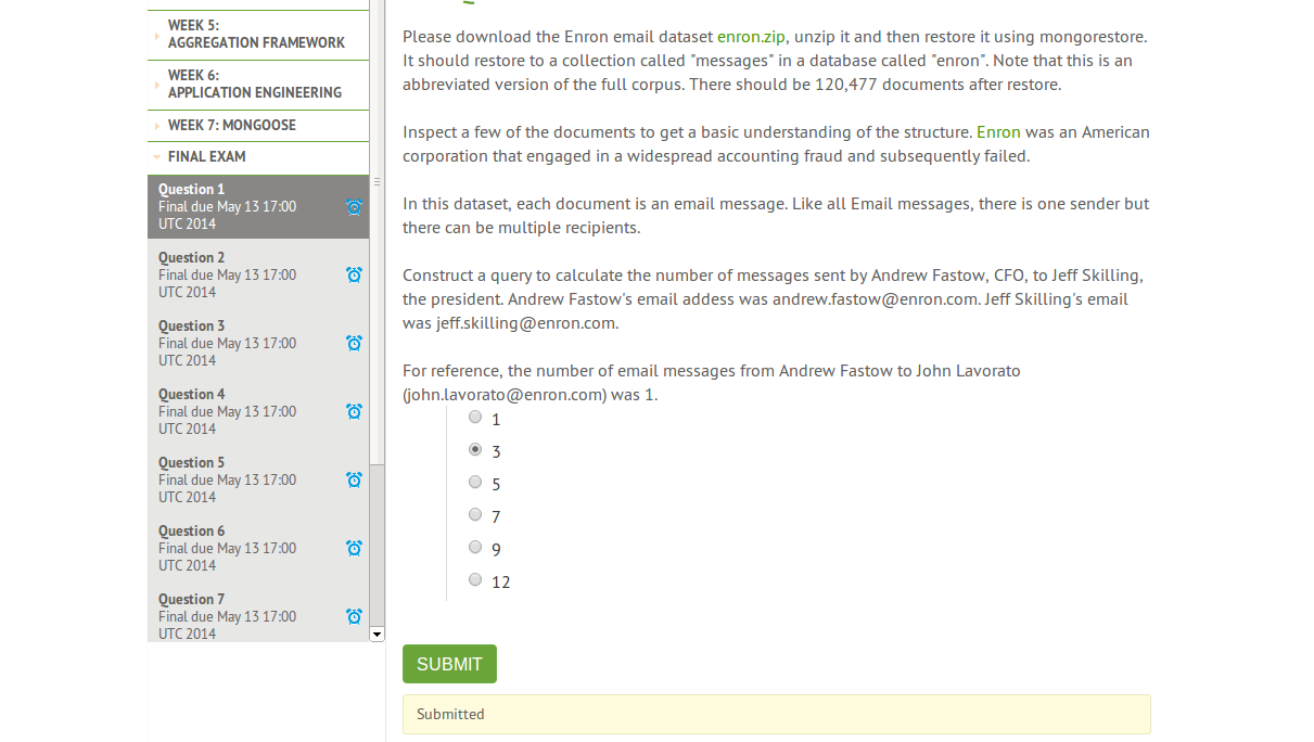 M101J Final Question 1