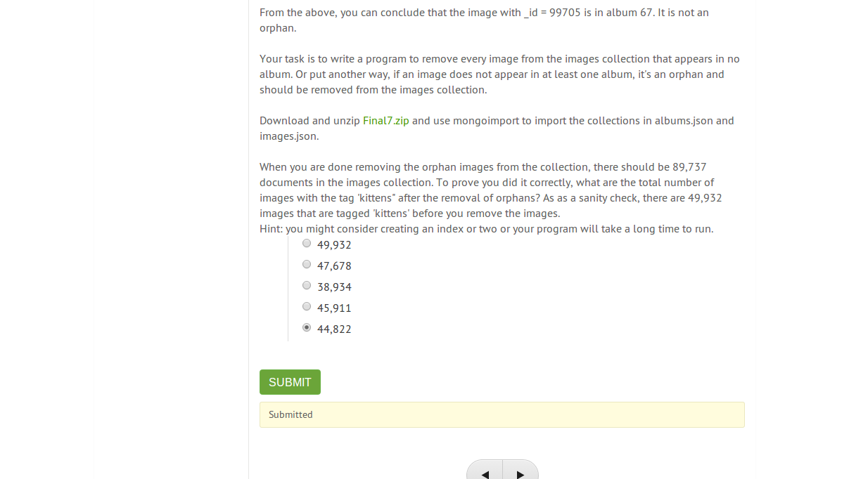 M101JS Final Question 7 Statement2