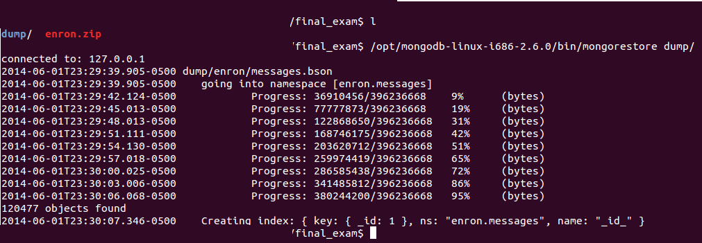 M101P Final Question 1 Terminal