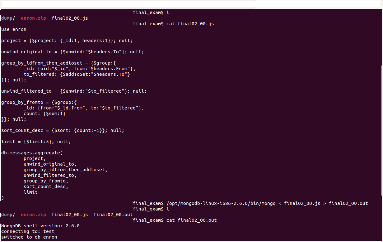 M101P Final Question 2 Terminal1