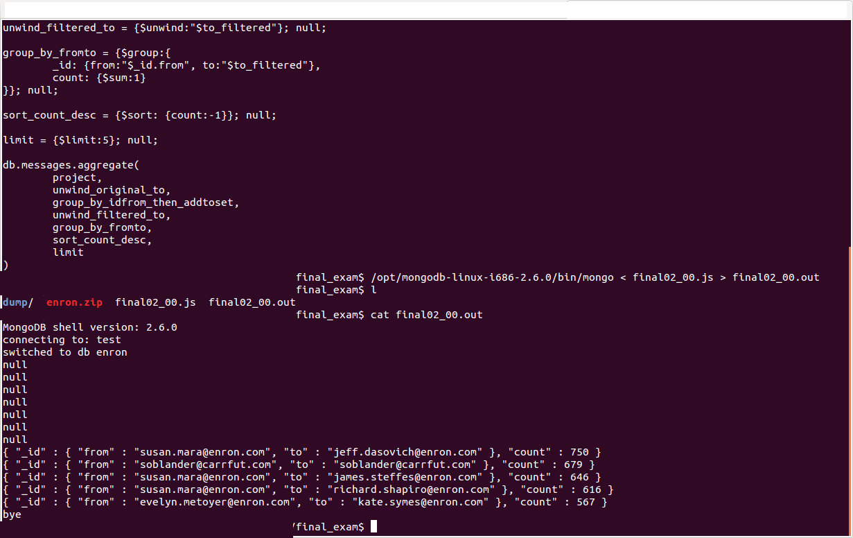 M101P Final Question 2 Terminal2