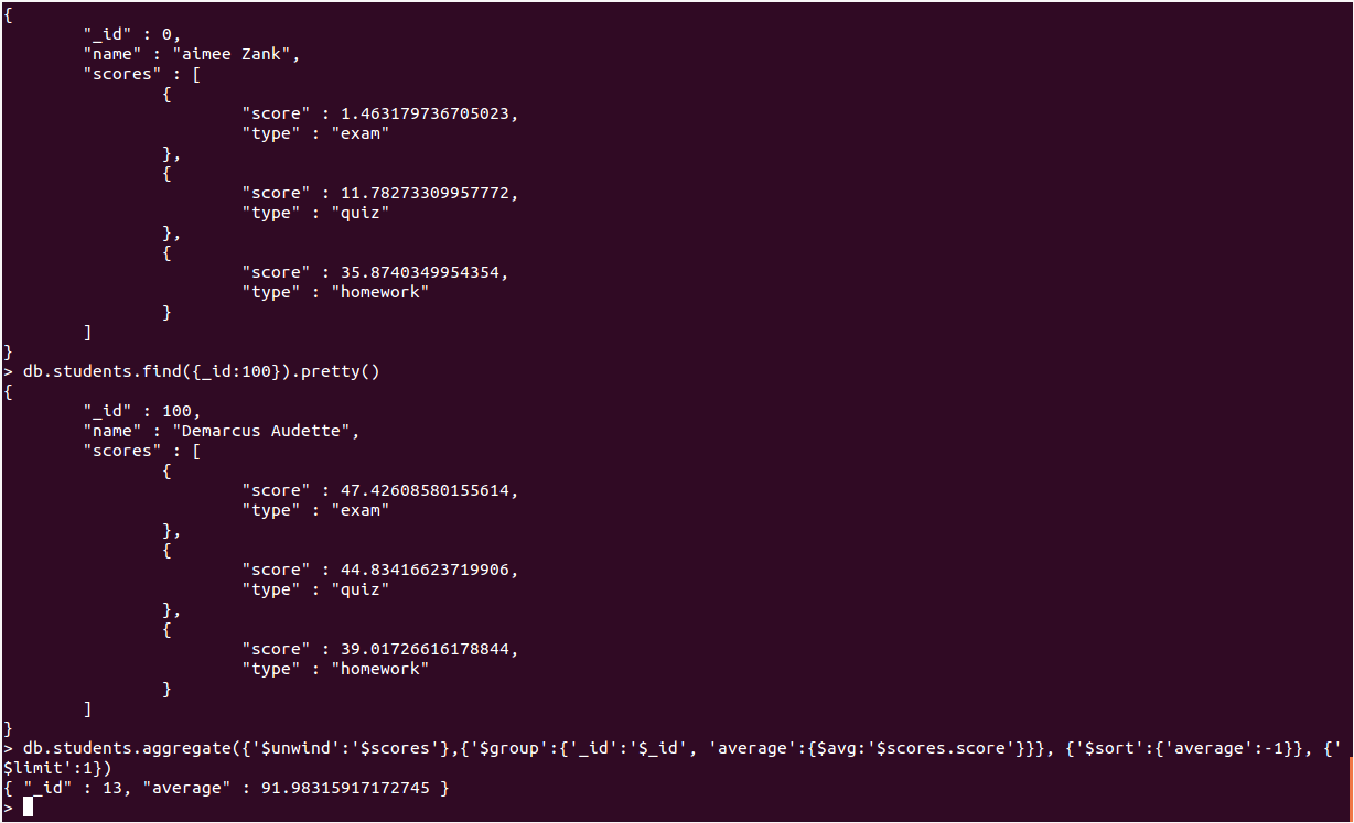 HW 3.1 MongoCheck